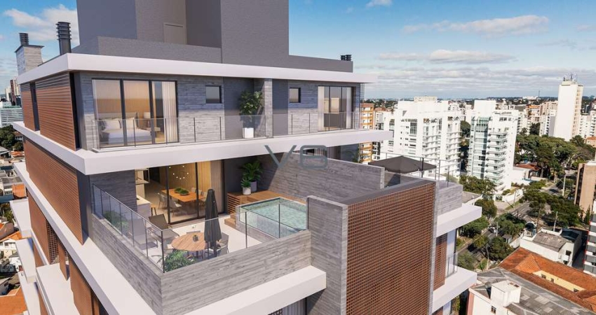 Apartamento Alto Padrão, com 4 suítes, 303 m² privativos, 5 vagas de garagem, no Bigorrilho, Curitiba - PR.