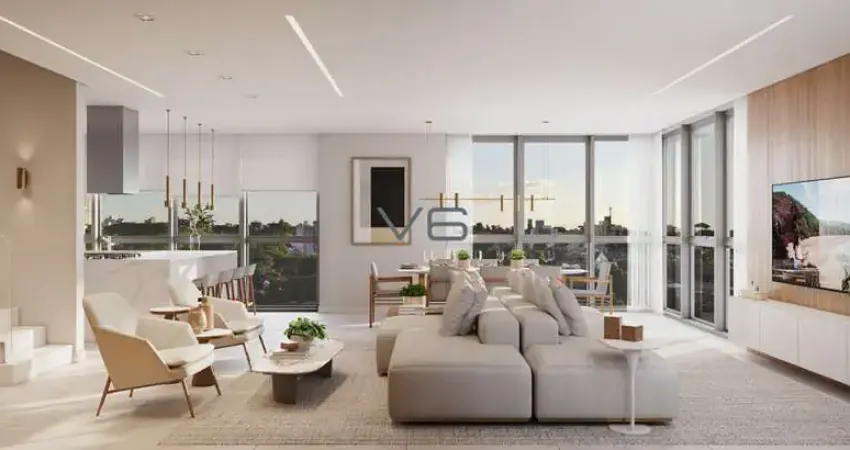 Apartamento Garden com 225 m² privativos, 3 suítes, 2 vagas de garagem, no Hugo Lange, Curitiba -PR.