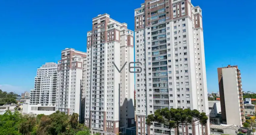 Apartamento mobiliado alto padrão, 3 suítes, 4 vagas de garagem, 128,27m² de área privativa, no condomínio le jardin, curitiba-pr.