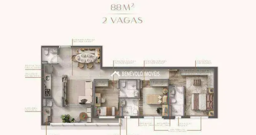 Apartamento com 3 dormitórios à venda, 88 m² por R$ 1.026.000,00 - Alphaville - Barueri/SP