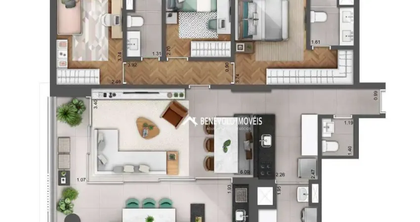 Apartamento com 2 dormitórios à venda, 70 m² por R$ 1.450.000,00 - Perdizes - São Paulo/SP