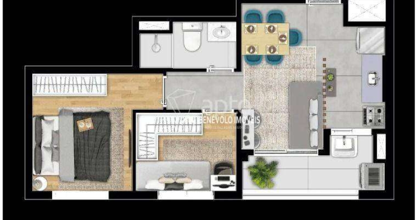 Apartamento com 2 dormitórios à venda, 40 m² por R$ 380.000,00 - Presidente Altino - Osasco/SP