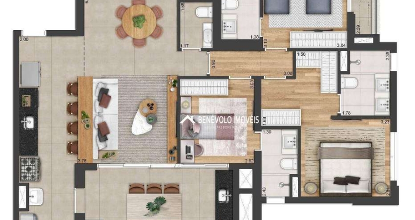 Apartamento com 2 dormitórios à venda, 90 m² por R$ 1.440.000,00 - Alphaville - Barueri/SP