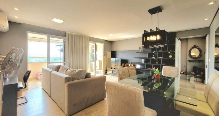 Apartamento 78m² com 2 Dormitórios (Opção 3º dormitório reversível), sendo 1 suíte, 2 vagas com lazer completo