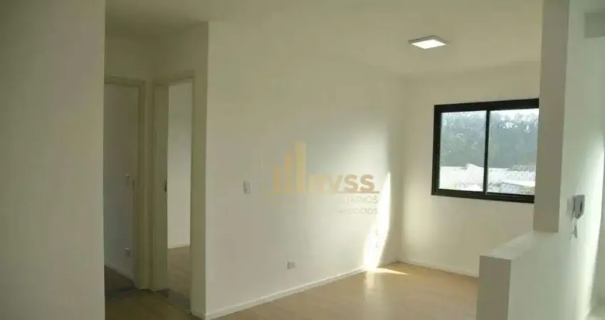 Apartamento 42 m², 02 dormitórios, sala 2 ambientes, wc social e 1 vaga.