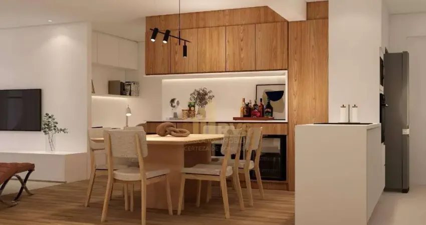 Apartamento 82,013m² com 02 dormitórios (3º reversível), sendo 01 suíte com closet e home oficce e 2 vagas