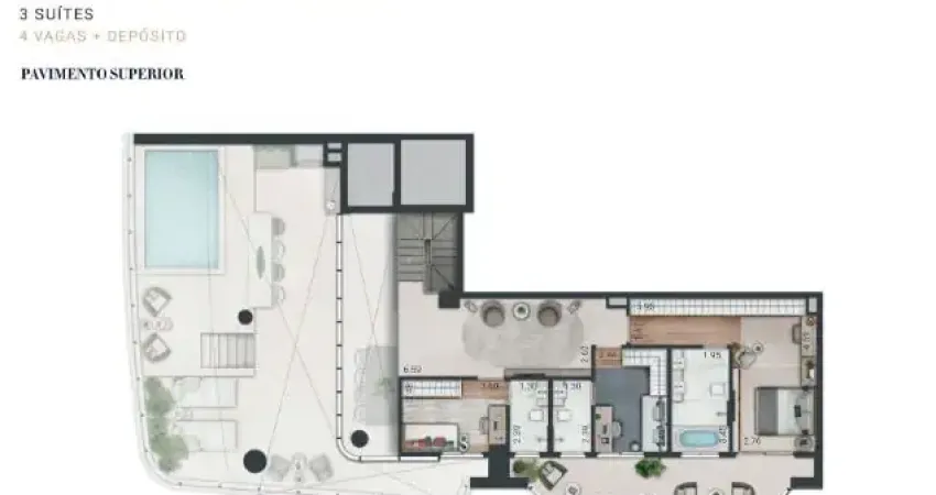Cobertura Duplex à venda com 311m² 3 suítes 4 vagas no Real Parque