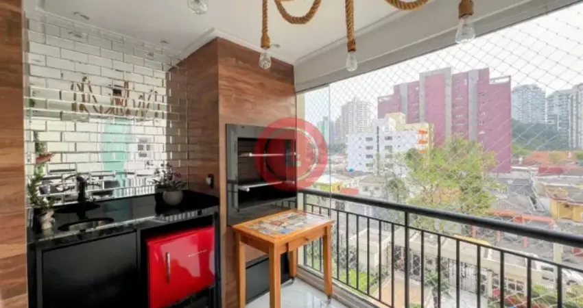 Apartamento de 116m2 com varanda gourmet para venda! reformado, decorado e mobiliado em condomínio clube no bairro jardim em santo andré/sp.