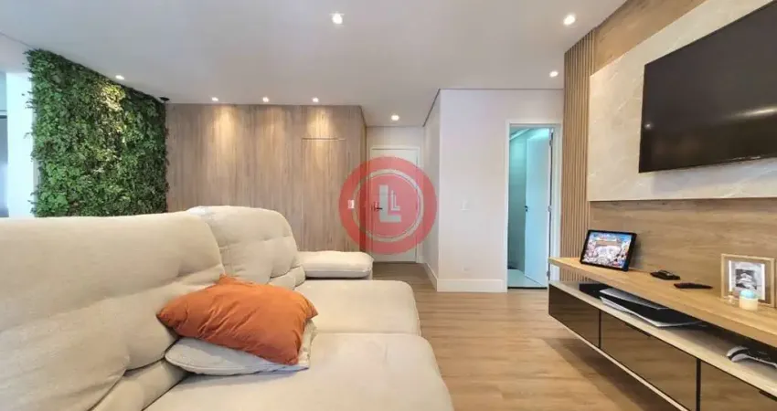 Apartamento de 90 m2 à venda no Centro de Santo André-SP, 2 quartos, 1 suíte, 2 salas, 2 banheiros e 2 vagas. Venha conferir!