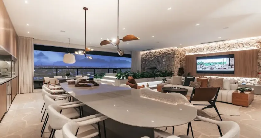 Apartamento 1 por andar, piscina na varanda, vista para o clube de engenharia