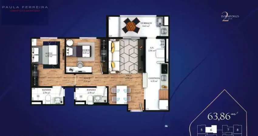 2 dorms c/ varanda gourmet - prédio novo - entrega junho/26 - lazer completo