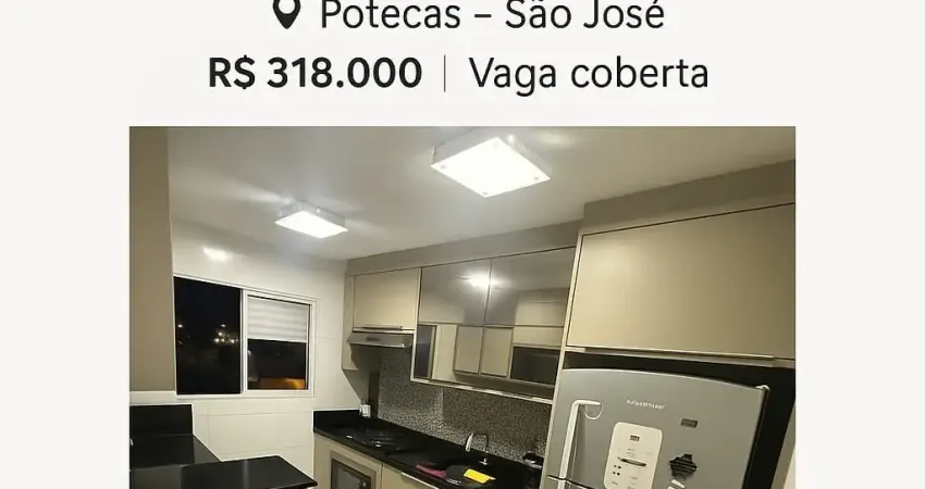 Seu apartamento 2 dormitórios bairro potecas são josé – com vaga coberta!