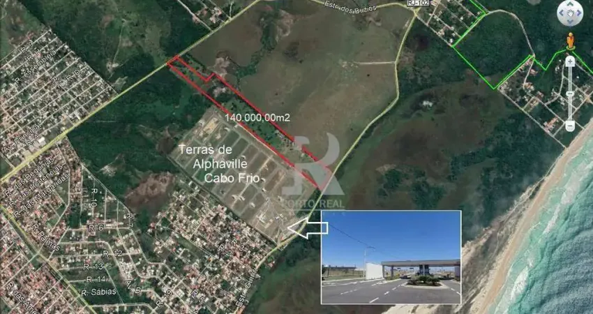 Área à venda, 140000 m² por R$ 11.500.000,00 - Jardim Peró - Cabo Frio/RJ