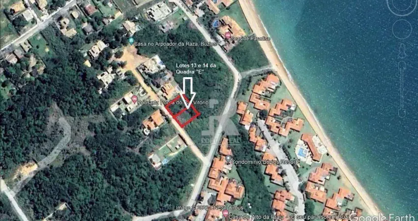 Terreno à venda, 1880 m² por R$ 975.000,00 - Rasa - Armação dos Búzios/RJ