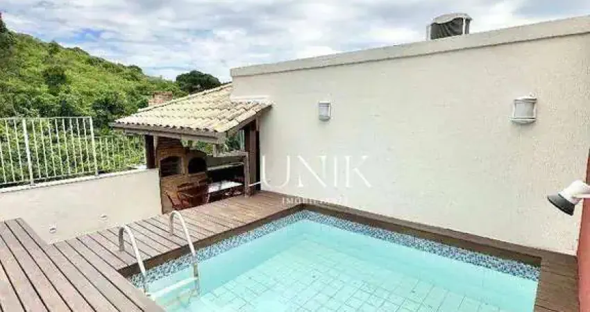 Excelente cobertura duplex 3 quartos suite 2 vagas piscina e churrasqueira no ingá!!