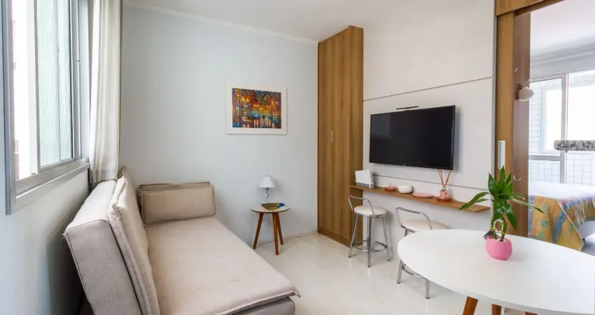 1 quarto com móveis planejados e vaga coberta na rua lamenha lins