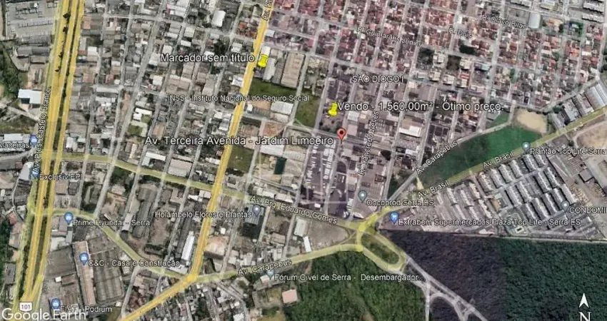 Terreno em Jardim Limoeiro com 1560 m² - Jardim Limoeiro - Serra/ES
