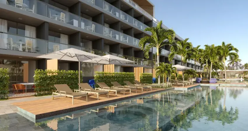 Apartamento Studio com 28 m² e 1 vaga na Praia dos Carneiros em Tamandaré-PE