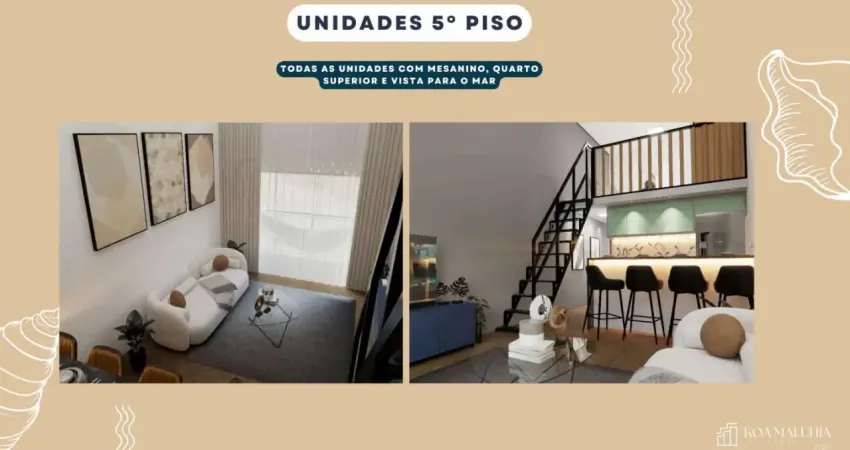 Loft com mezzanino na praia dos carneiros com vista para o mar