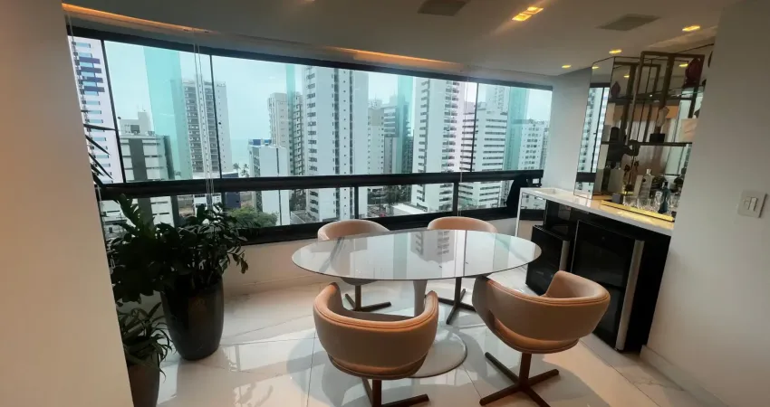 Apartamento mobiliado para aluguel possui 150 m² com 3 quartos em boa viagem - recife - pe
