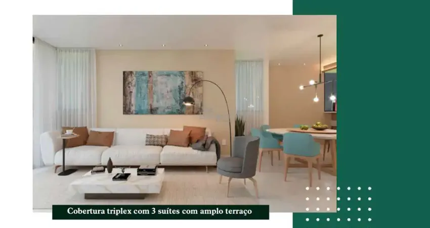 Cobertura 3 quartos sendo 3 suítes a venda no Centro de Juiz de Fora