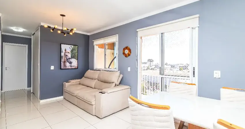 Apartmento a venda no capão raso, 3 quartos, sacada com churrasqueira - curitiba