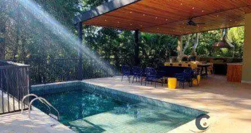 Luxuosa casa com 5 suítes, living integrado, gourmet! 500 m², atibaia.