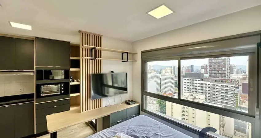 Studio mobiliado com 21 m² ao lado do allianz parque – pompéia