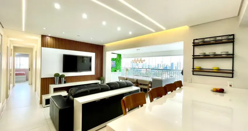 Lindíssimo apartamento à venda no Tatuapé com 3 suítes e 2 vagas com acabamento e mobiliário de pri