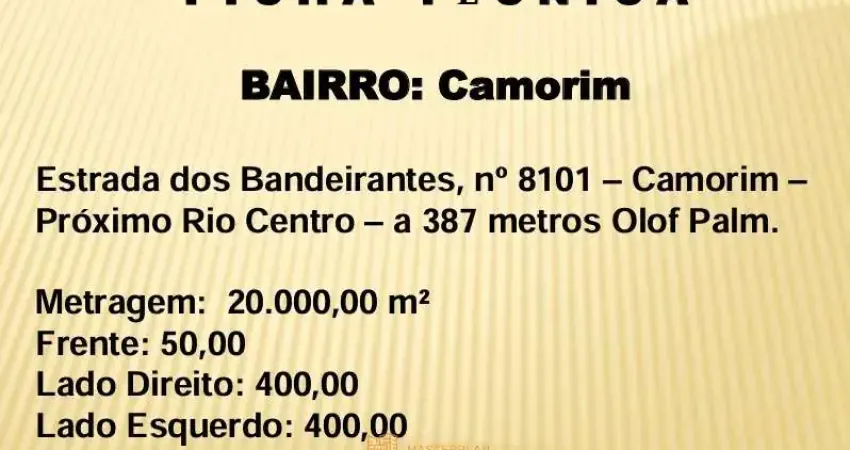 Terreno à venda na Estrada de Camorim, 8101, Barra da Tijuca, Rio de Janeiro