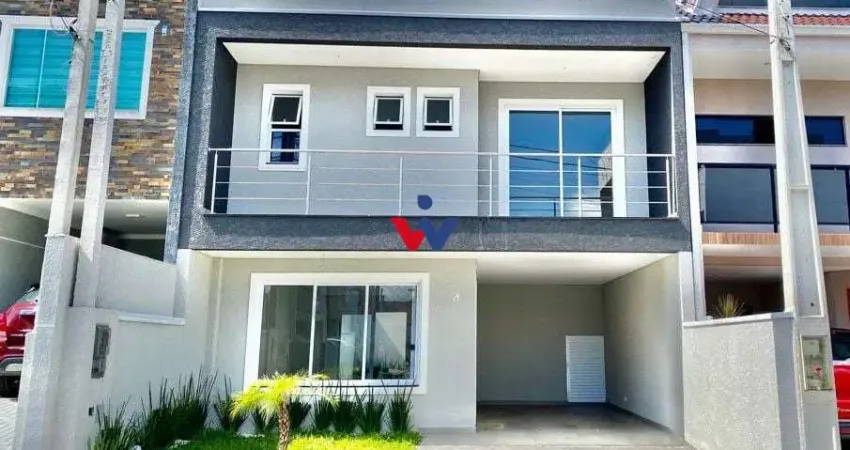 Sobrado triplex novo com terraço e churrasqueira em condomínio de alto padrão, campo comprido