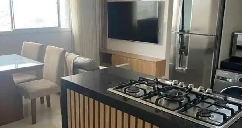 Apartamento 2 quartos, planejados, semimobiliado, porcelanato, lazer. Sam Sul - D129