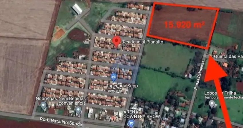 Área em Santa Terezinha de Itaipu, ao lado do Bairro Planalto!