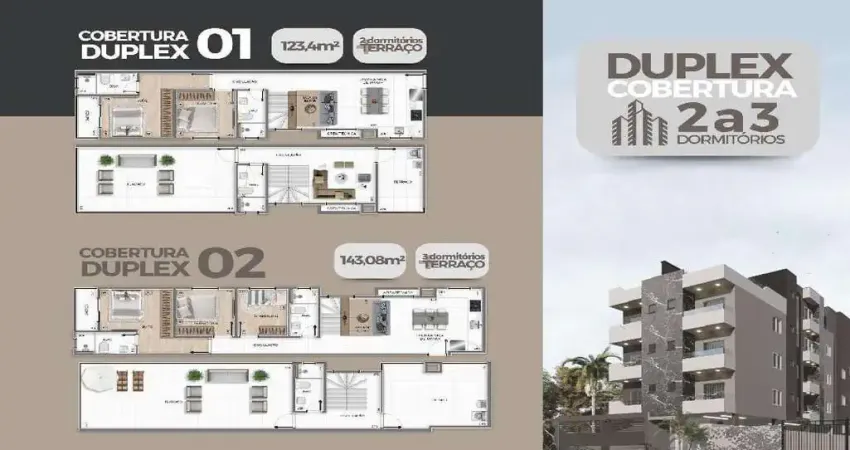 Apartamento Duplex para Venda em Pinhais, Centro, 3 dormitórios, 1 suíte, 2 banheiros, 1 vaga