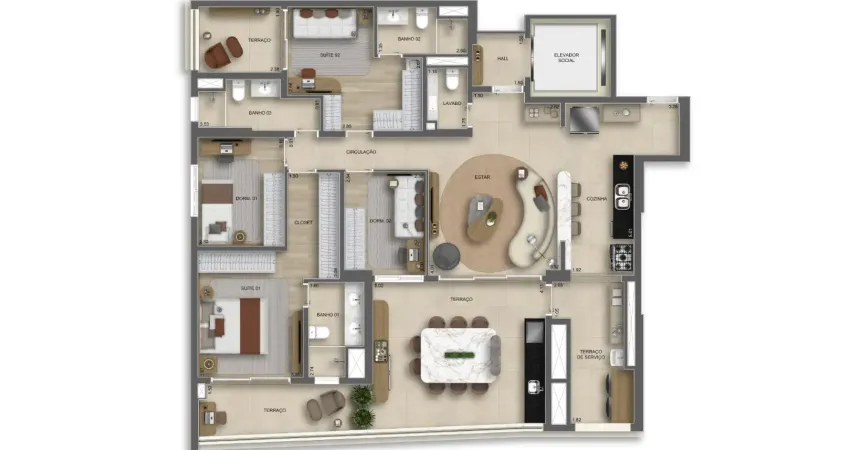 The Grand Padre Adelino | Apartamento 155 m² | Andar Alto | Excelente Preço