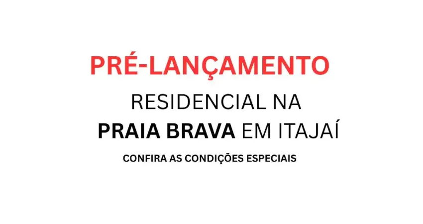 Atenção! pré-lançamento na praia brava! melhor investimento do momento!