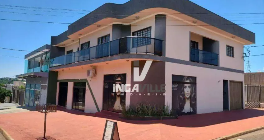 Sobrado-sobre loja - 2 salas comercias no terreo - com 4 dormitórios (2 suites) mobiliado à venda, 440 m² por R$ 2.500.000 - Jardim Real - Maringá/PR