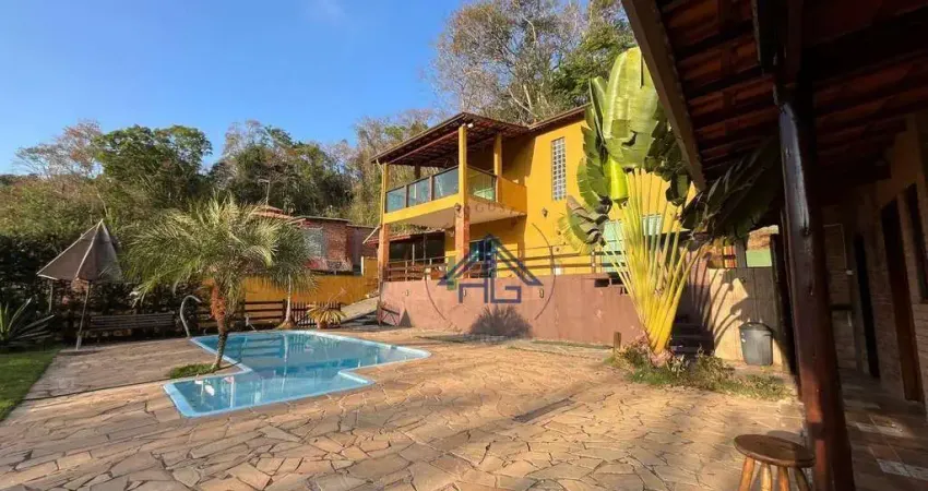 Chácara com 4 dormitórios à venda, 700 m² por r$ 850.000 - jundiaizinho - atibaia/sp