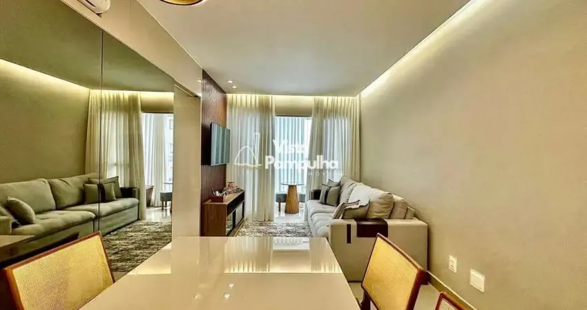 Apartamento com 3 quartos, suíte e varanda à venda | 75m²  porteira fechada - r$ 570.000 | floramar - belo horizonte/mg