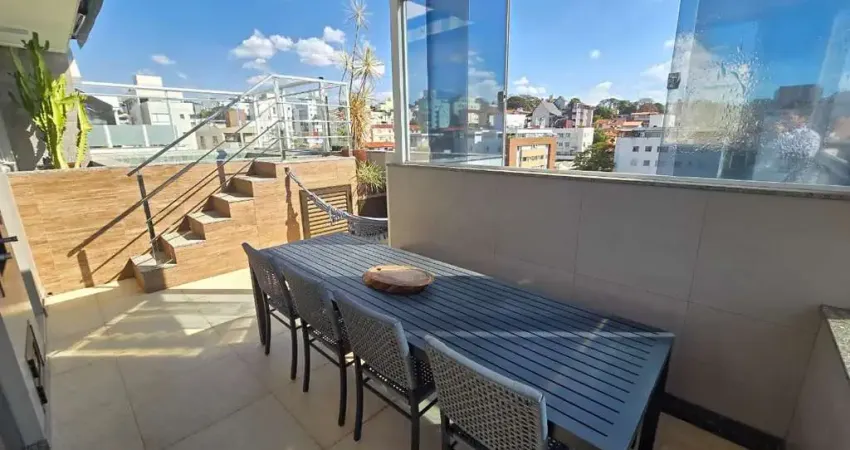 Cobertura para venda em belo horizonte, santa rosa, 3 dormitórios, 1 suíte, 3 banheiros, 3 vagas