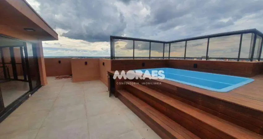 Apartamento na cobertura com 3 quartos para alugar, 200 m² por r$ 4.000/mês - edifício manhattan park - bauru/sp