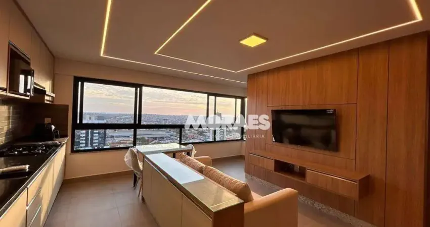 Apartamento mobiliado com 1 quarto para alugar, 53 m² por R$ 3.400/mês - Piemonte - Bauru/SP