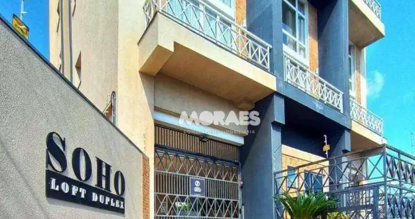 Apartamento duplex com 1 quarto para alugar, 55 m² por r$ 2.000/mês - soho loft duplex - bauru/sp