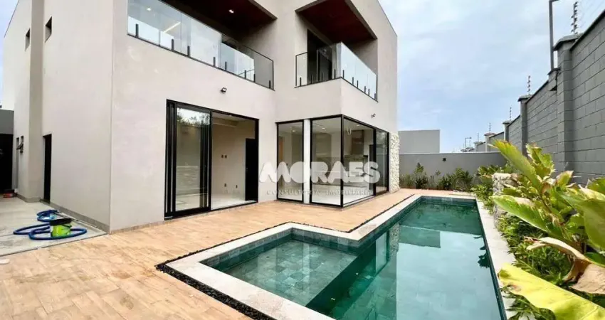 Casa nova e mobiliada em condomínio fechado com 4 suítes, 4 vagas, à venda, 420 m² por r$ 2.500.000 - residencial tamboré - bauru/sp