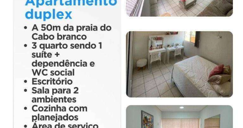 Apartamento Duplex com 3 dormitórios à venda, 104 m² por R$ 599.000,00 - Cabo Branco - João Pessoa/PB