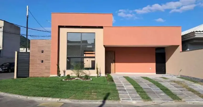 Linda casa contemporânea alto padrão condomínio de luxo em Campo Grande..
