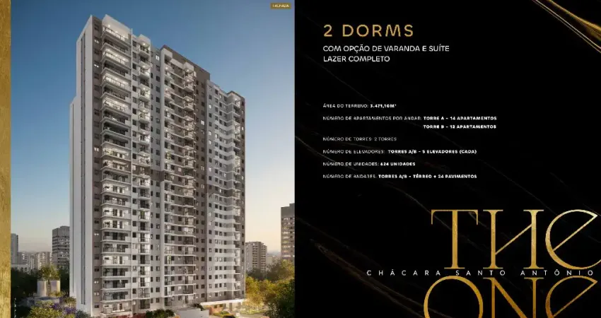 Apartamento com 2 dormitórios com 1 suíte Chácara Santo Antônio - SP