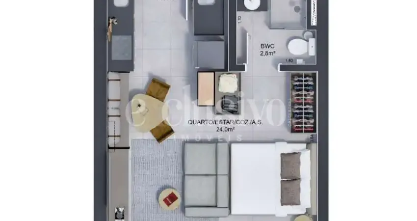 Apartamento com 1 quarto à venda na Avenida Marinheiro Max Schramm, 2701, Jardim Atlântico, Florianópolis