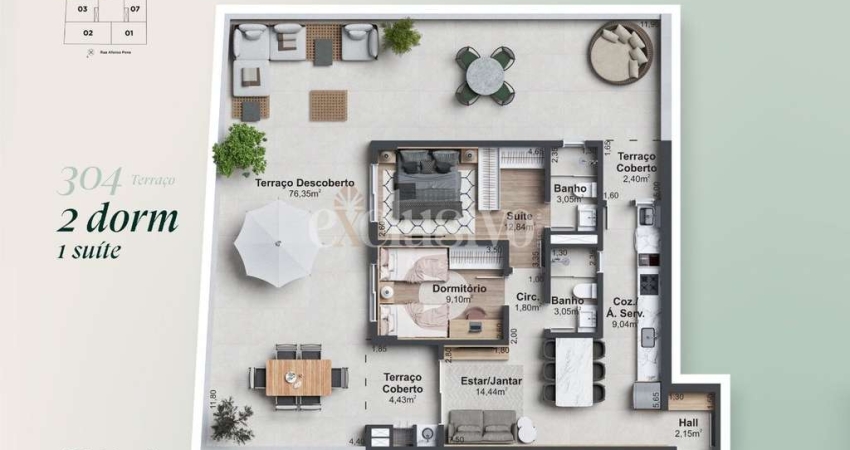 Apartamento com 2 quartos à venda na Rua Afonso Pena, 603, Estreito, Florianópolis