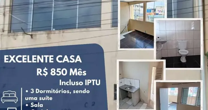 Casa com 3 quartos para alugar na Rua Vereador Esequias Dias da Rocha, Jardim Leblon, Suzano